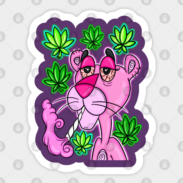 Pink Kush Sticker by BreezyArtCollections 